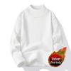 Men's Plus Velvet Thick Half Turtleneck Sweater - Loose Winter Warm Knitted Shirt