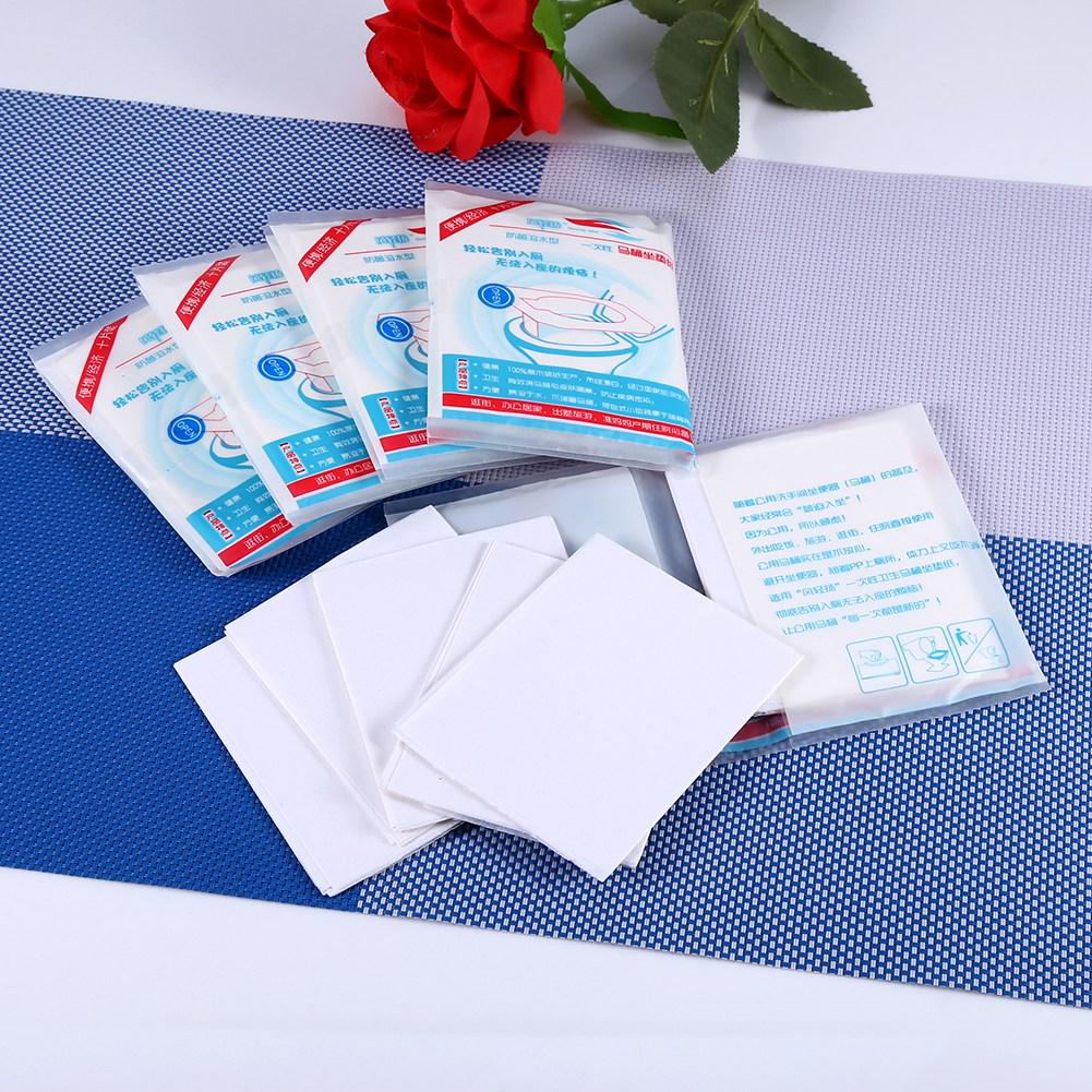 50pcs Lot Convenient Travel Disposable Toilet Seat Cover Mat 100percent  Waterproof Toilet Paper Pad