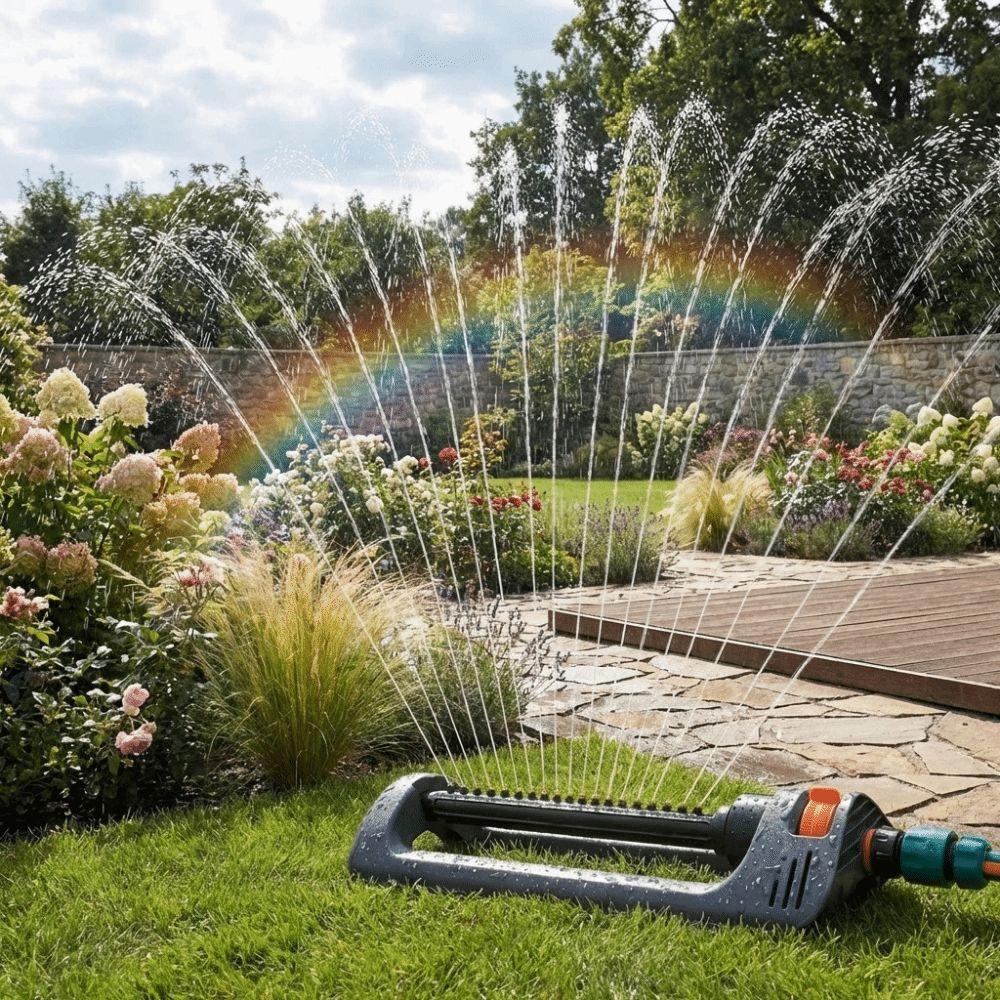 19 Hole Nozzles Swing Irrigation Sprinkler 4 Modes Garden Sprinkler Heads  Lawn Irrigation