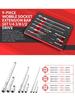 9Pcs Wobble Socket Extensions Set, Ratchet Extensions 1/4" 3/8" 1/2", Wobble Extensions, Drive Socket Extension Length Bar Set