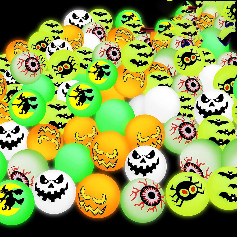 Eyeball Toys Bouncy Balls Halloween Supplies Glow In The Dark Eyeball 30MM Horror Fake Eyeballs Scary Ball Kids Toys Gifts New