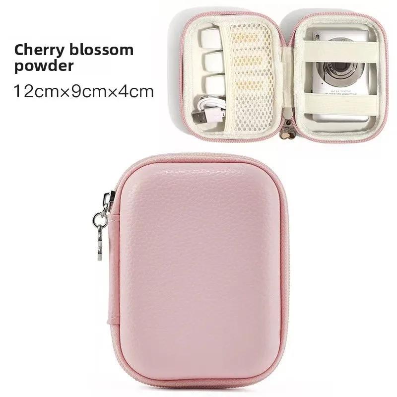 

Earphone Data Storage Bag Cable Organizer Bags Mini Zipper Pouch Tech Gadgets Portable Charger U Disk Mini Camera Storage Case рожевий