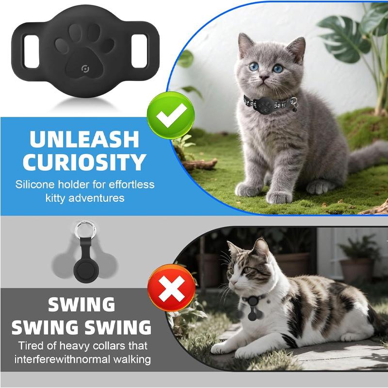 2026 Mini GPS Tracker Waterproof Tracking Tag with Collar Anti-Lost Dog Cat Global Locator for Android Google Find Hub App