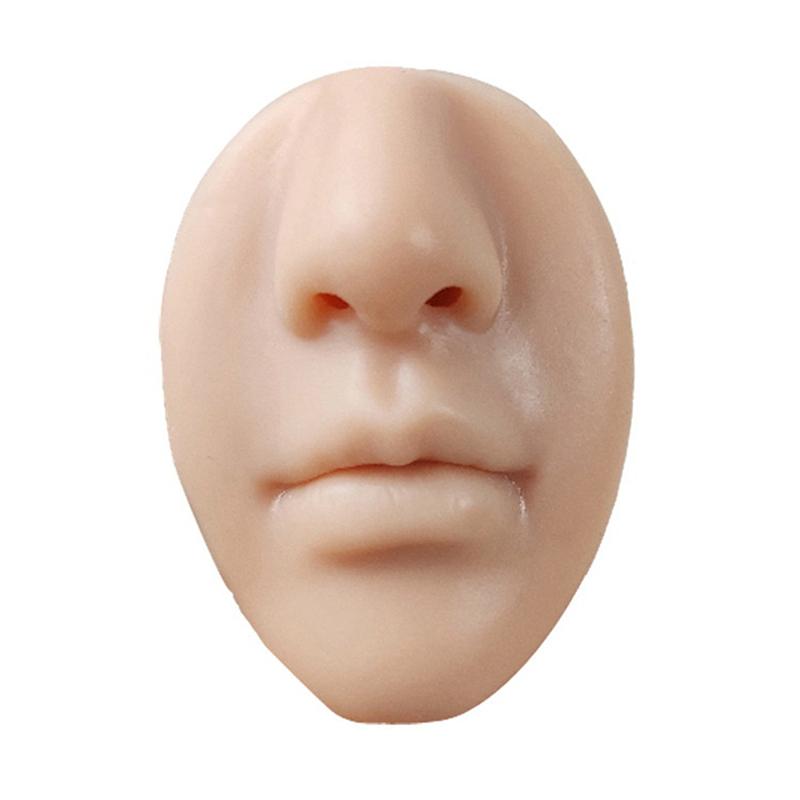 1PC 3D silicon fețe model tatuaje puncție practica simulare nas uman gură parte corpului afișare bijuterii piercing nas