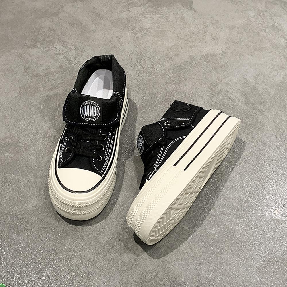 

Autumn Women Casual Shoes Suede Platform Sneakers High Top Trainers Boots Running Sport Shoes Thick-Sole Walking Tennis Sneakers 40 чорний