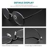 Round Blue Light Glasses Men Trendy Vintage Titanium Frame Women's Eyepieces Decorative Glasses Man Style Accessories for Women