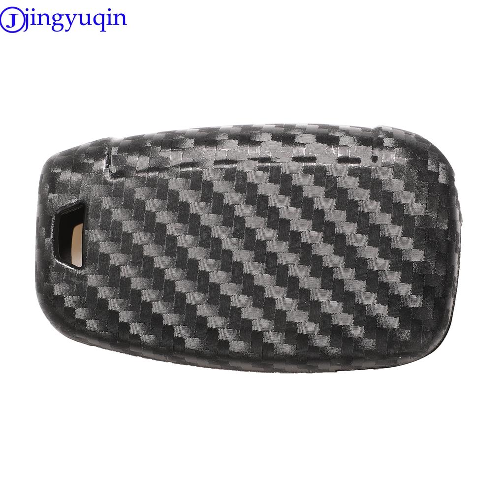 Jingyuqin Car Key Case Cover For Hyundai Elantra Solaris 2016 2017 2018 3 Buttons Folding Remote Carbon Silicone