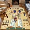 Ancient Egyptian Murals Print Carpet for Living Room Bedroom Sofa Doormat Decor Sofa Area Rug Non-slip Floor Mat for Gifts
