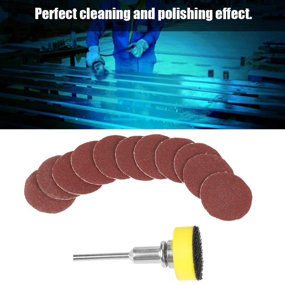100 pcs 1 Inch / 25mm Diameter Sanding Discs Kit 100-3000 Grit Range 1/8 inch Shank Hook and Loop Sandpaper Aluminum Oxide
