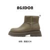 Augustine Martin boots women's 2025 new winter velvet thickened low-top short boots platform bread snow cotton shoes