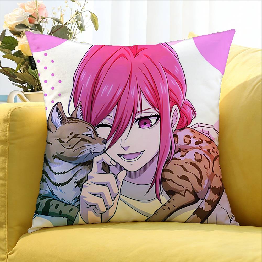 Chigiri Hyoma Various Sizes Square Pillow Case For Car Home Bedchamber Decor