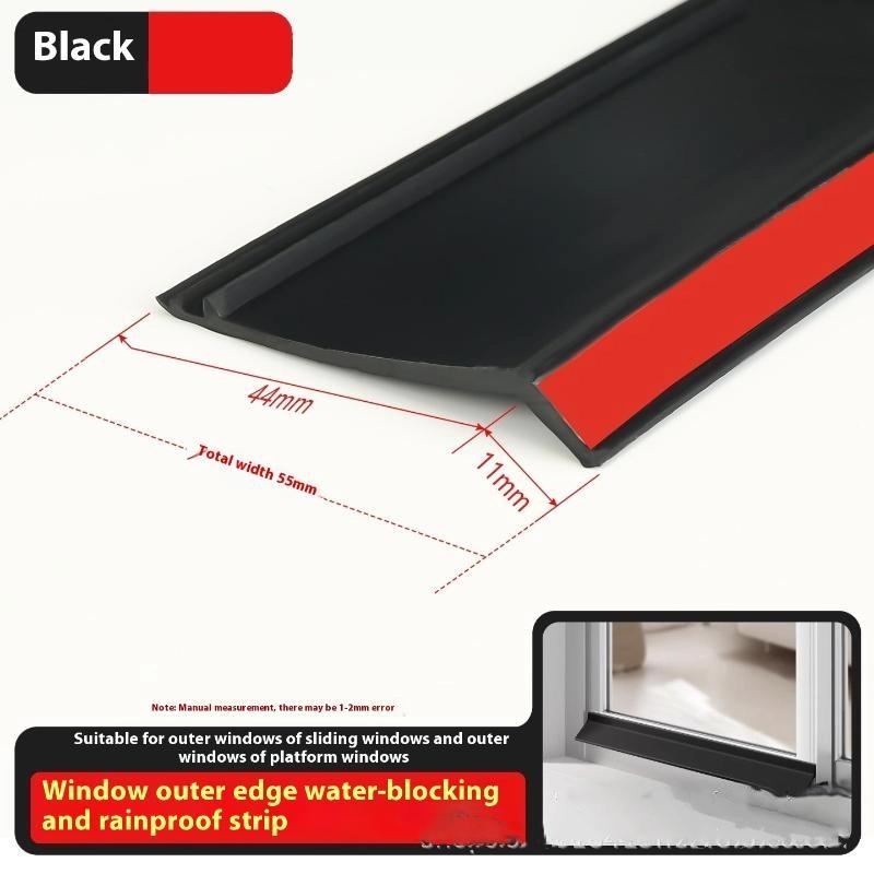 50cm Home Window Water Blocking Bar Sliding Window Rain Weatherstrip Balcony Insulation Windproof Sealing Strip Flashing Board