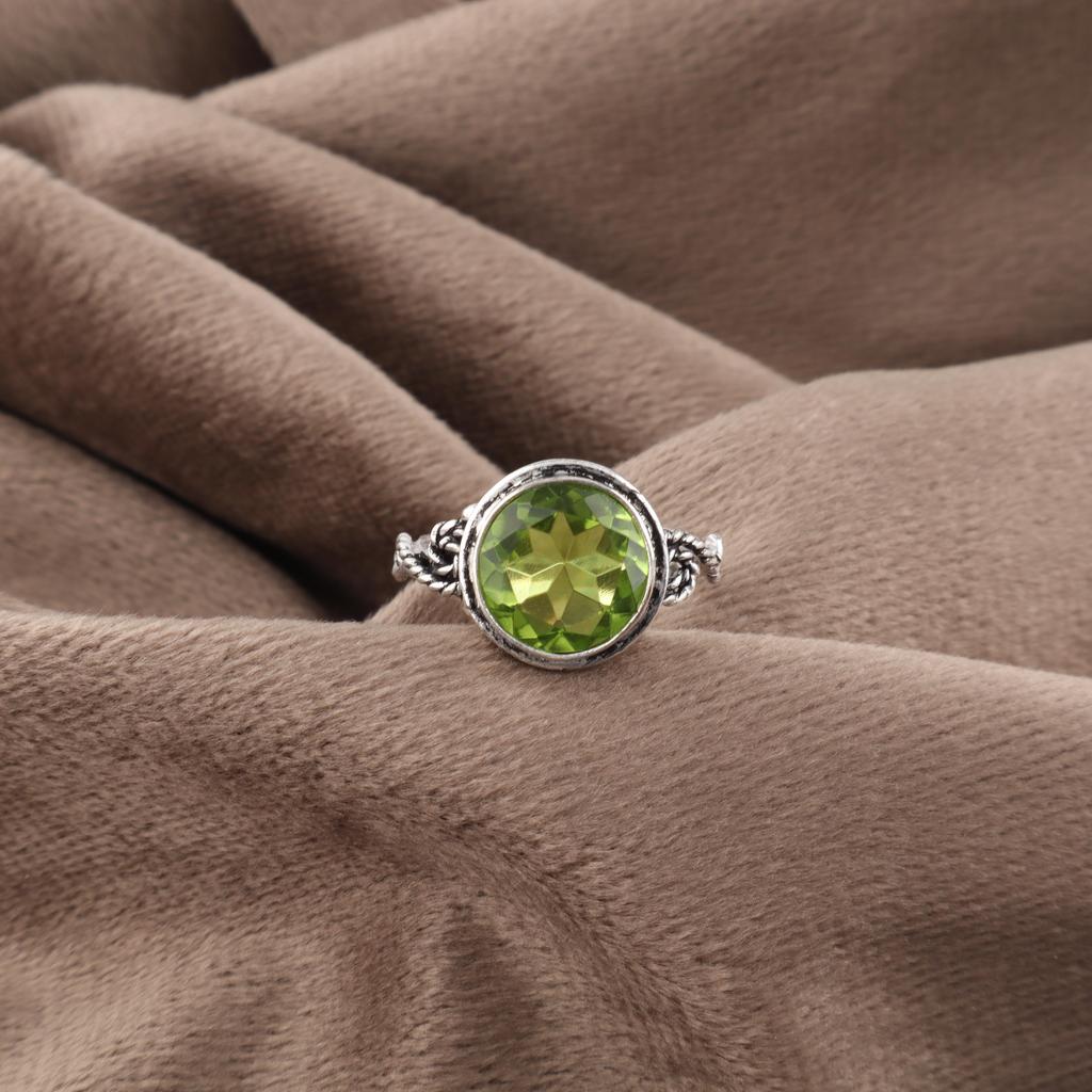 Peridot Jewelry, 925 Solid Sterling Silver Ring, Handmade Gemstone Jewelry Ring For Thanksgiving Gift