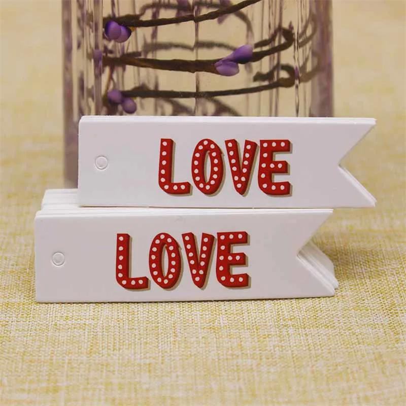 100Pcs DIY Handmade Christmas Labels Hang Tags Gift Wrapping Paper Tag  Lovely Party suppiles tag Cards Xmas Decoration tag