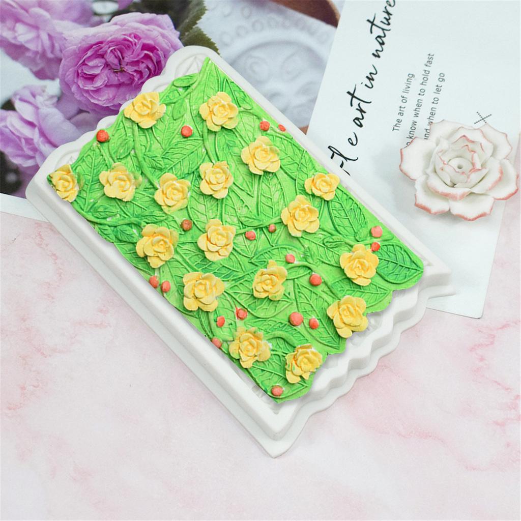 Flower Leaf Pattern Silicone Mold Kitchen Baking Tools DIIY Fondant Cake Mold for Cake Decorating Easy To Demold