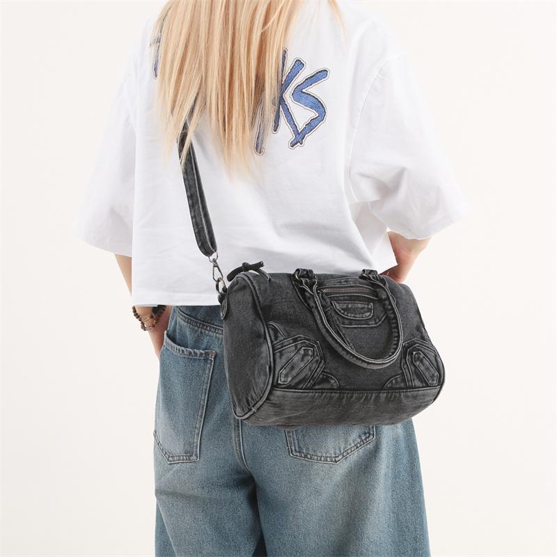Vintage Large Capacity Crossbody Bag Women's Handbag Denim Bag