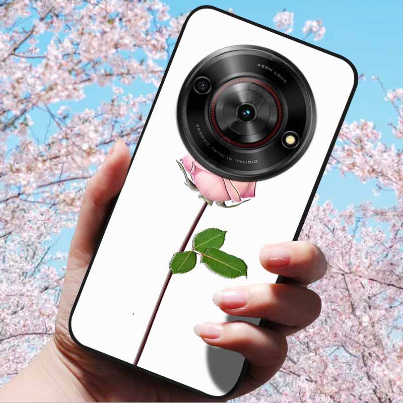 For ZTE Blade A75 5G 6.6" Cases 3D Relief Flower Soft Silicone Luxury Cover for ZTE Blade A75 5G 3D Phone Cases ZTE Blade Z2357N