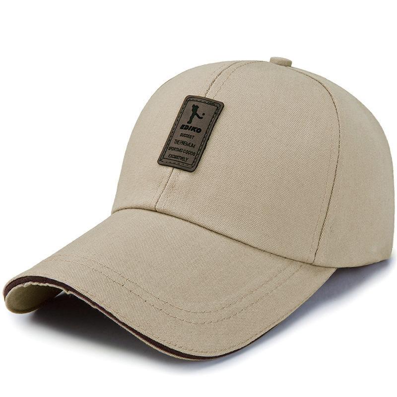 Fashion Korean Baseball Cap Canvas Extended Brim Sandwich Spring and Autumn Print Outdoor Hat Sun Hat