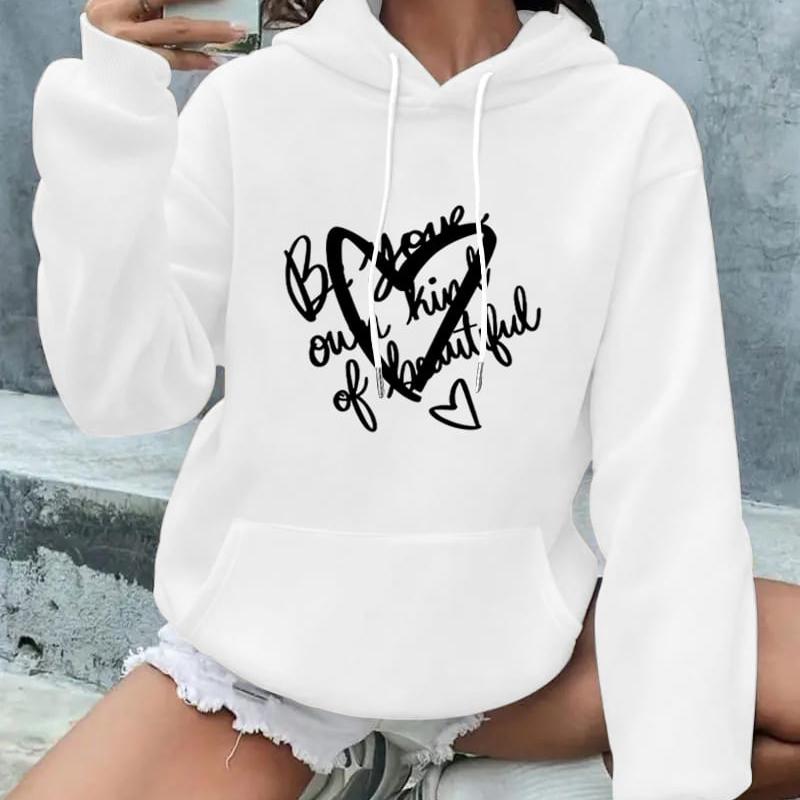 

Women s Casual Hooded Sweatshirt, Drawstring Design & Lightweight, Spring Autumn Wear XXL білий