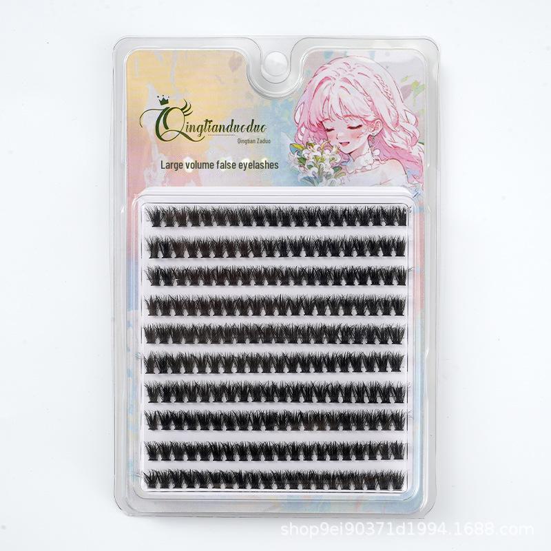 Segmented Cartoon Style Eyelashes - Natural Simulation with Messy Fried Hair Design for Thin Stems, Ideal for Women