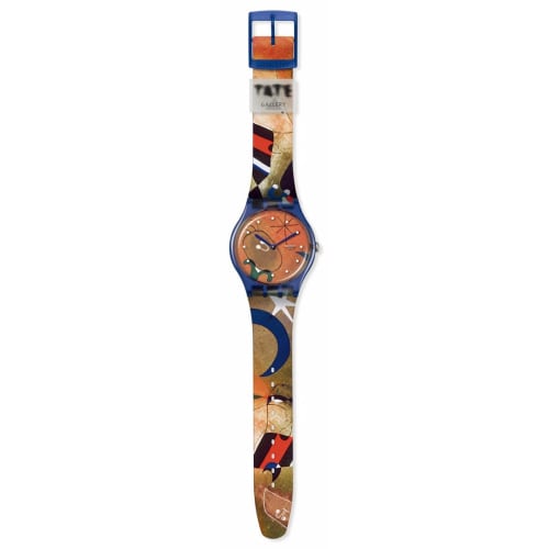 Swatch MIRO'S WOMEN & BIRD IN THE MOONLIGHT SO29Z136 Blue Watch