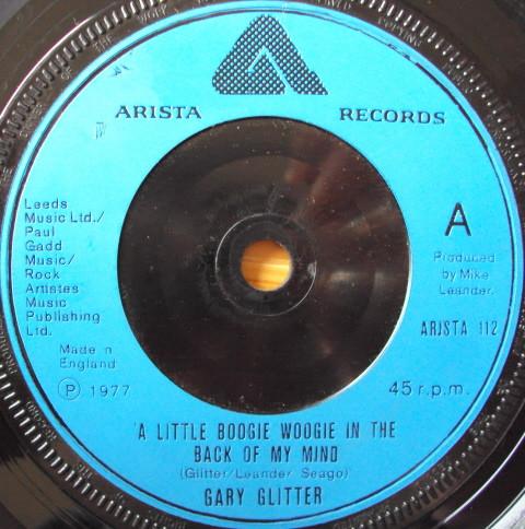 

7inch Record GARY GLITTER A Little Boogie Woogie In The Back ARISTA112 Arista 1977 UK Rock Used
