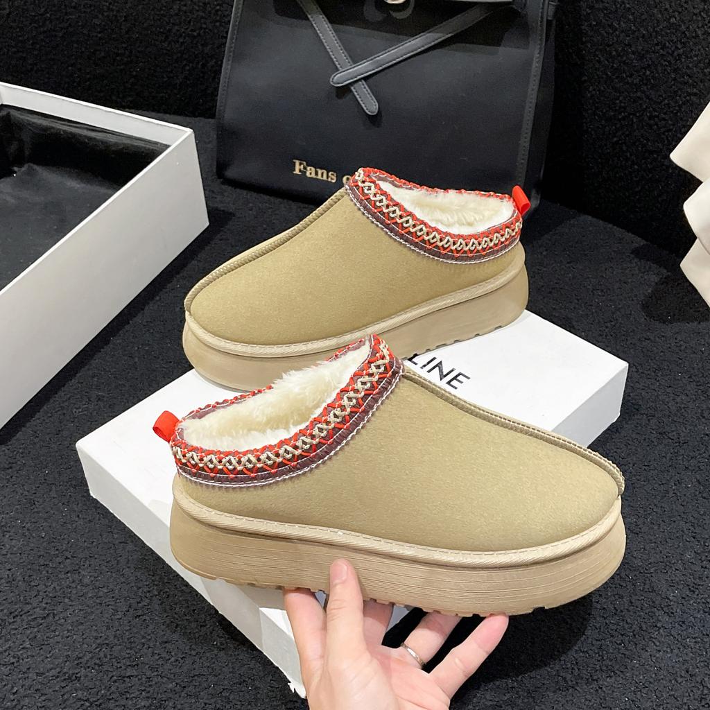 Fashion Snowy Boots for Women In 2025 Winter New  Plus Thick Solid Bundled Plus Half Casual Cotton Shoes Snow Boots