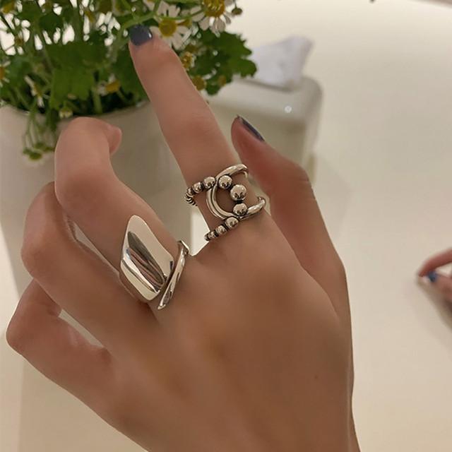 Minimalist 925 Sterling Silver Smooth Rings for Women New Fashion Vintage Geometric Handmade Birthday Party Jewelry Gift