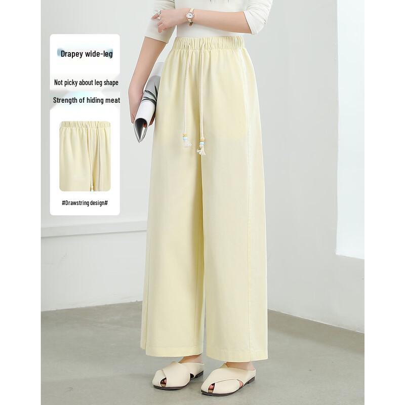 TERRE BLEUE Women s High-Waist Loose-Fit Casual Pants XL