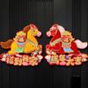 Cartoon Zodiac Horse Wall Stickers Chinese Style New Year Door Sticker  Celebration