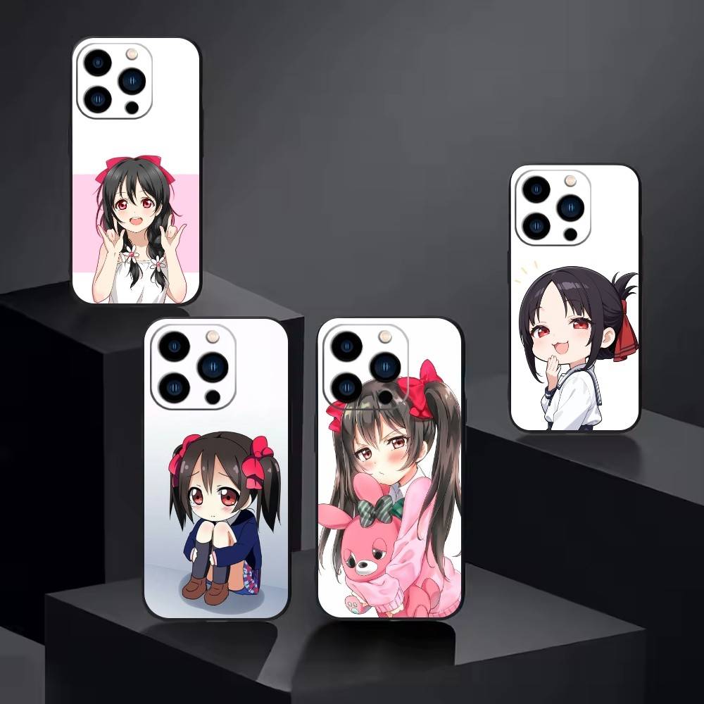 Love Live-Yazawa Nico Phone Case For iPhone 17 16 15 14 13 12 Max Plus Silicone Black Cover