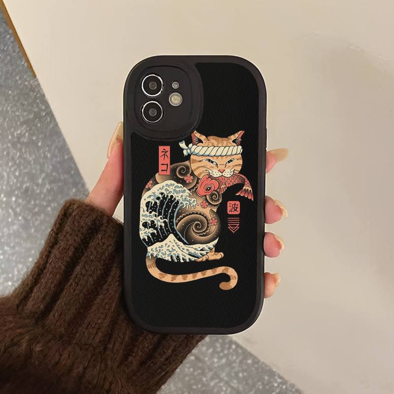 

Отличный чехол для телефона Ramen Wave Japan, жесткий кожаный чехол для телефона iPhone 13 12 Mini 11 14 Pro Max Xs X Xr 7 8 Plus 6 6s Se, чехол iphone11pro