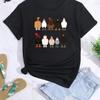 T-shirt z nadrukiem kurczaka, z okrągłym dekoltem, casualowy, luźny, z krótkim rękawem, modny, letni, topy, odzież damska, koszulki z grafiką, top Y2K