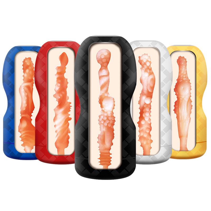 Vacuum Sucking Silicone Tight Pocket Pussy Aircraft Cup Realistic Vagina Anal Male Masturbator Adult Sex Toys For Men 18+
