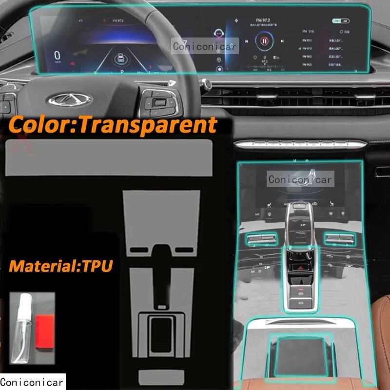 TPU Auto Gangschaltung Armaturenbrett GPS Navigationsbildschirm Folie Schutzaufkleber für Chery Tiggo 8 Pro Max 8 PLUS Kratzfest 2022 2023