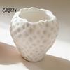 Vaso Decorativo de Flores Impresso em 3D, Mini Vaso Realista de Morango, com Vaso Moldado Fosco Cor Fresca Decoração de Mesa, Presente de Aniversário