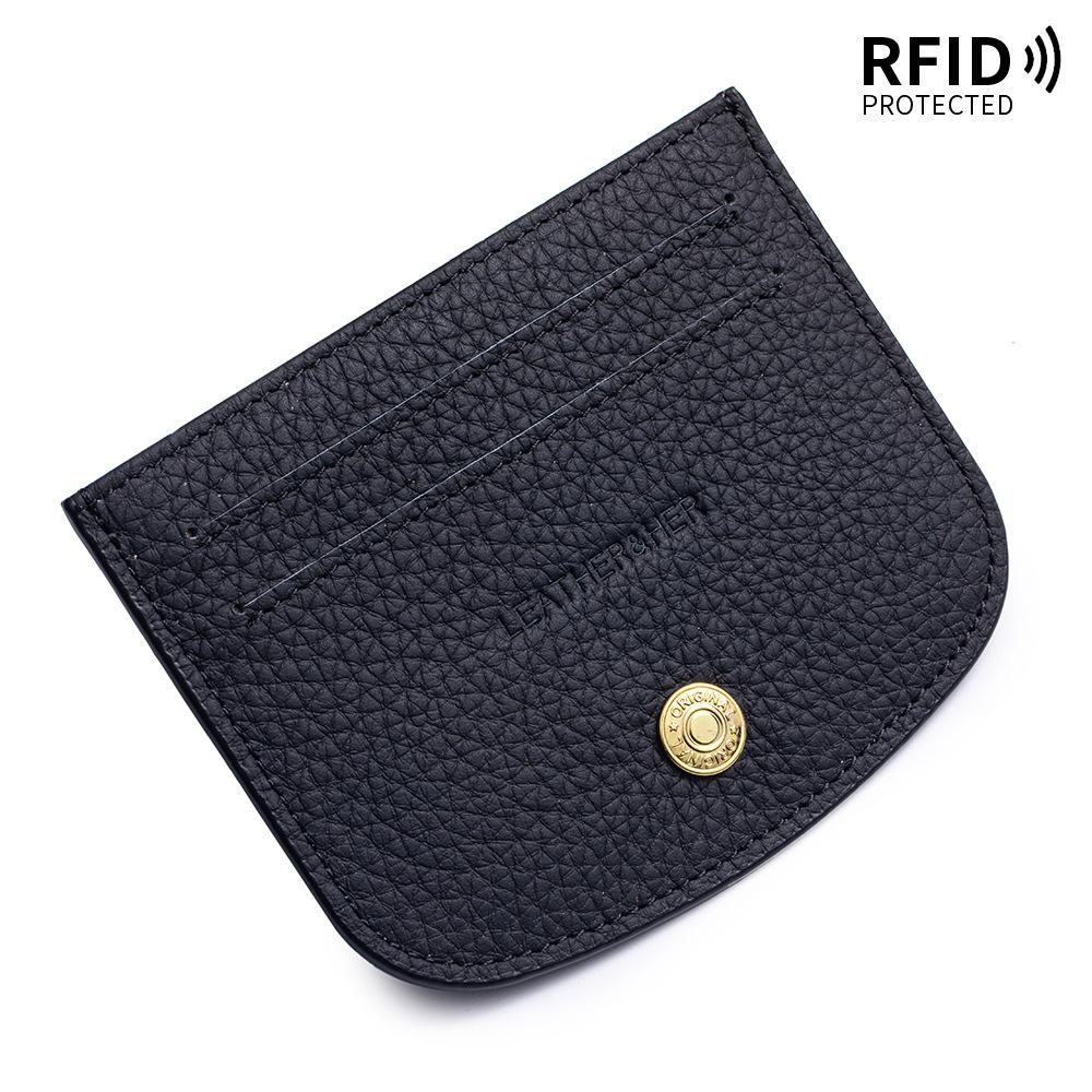 

New ultra-thin multi-card position card bag, RFID advanced sense card clip, women s niche driver s license card cover, small change bag. чёрный