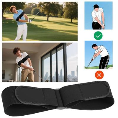 Schwarzes Golfschwung-Trainingsgerät Verstellbares Golfschwung-Band Golf-Übungsarmband für Anfänger