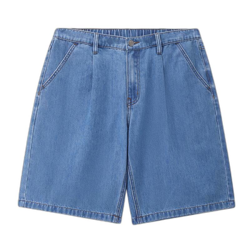 Giordano Men s Soft Washed Straight-Leg Denim Shorts L