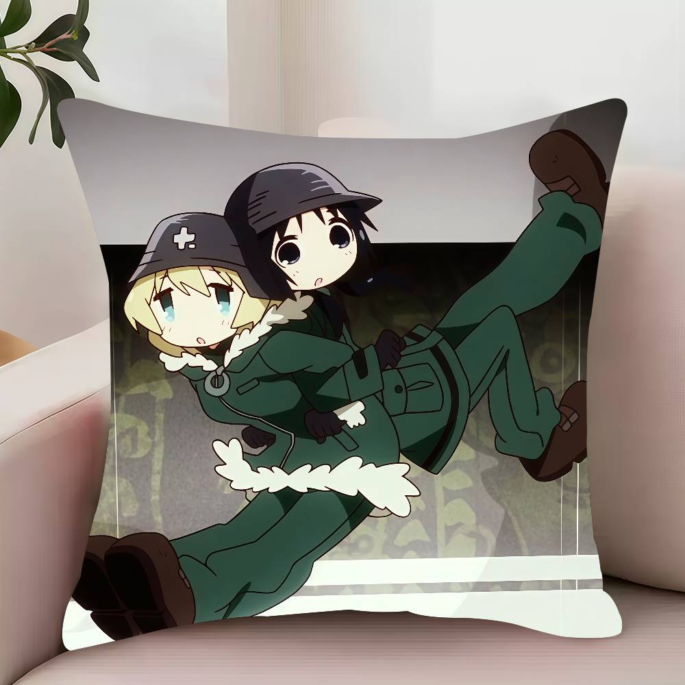 Bilibili Anime G-Girls Ostatnia Podróż Poszewka na Poduszkę Dekoracja Pokrowce Ochronne Wygodna miękka na Kanapę Salon Domowe Biuro