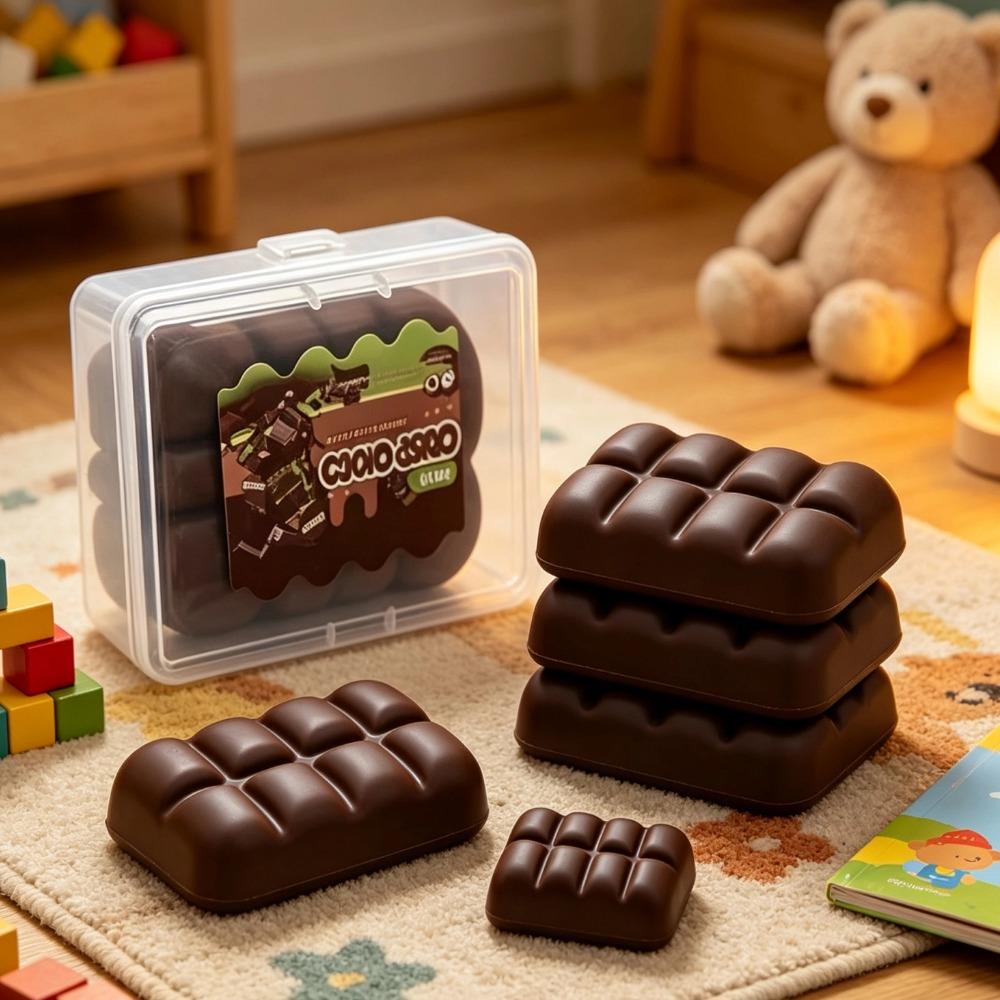 Crispy Chocolate Squishy Fidget Toy Irreversible Crunchy Squeeze Toy Realistic Chocolate Bar Stress Relief Sensory Toy