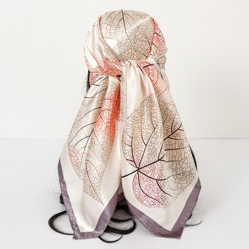 New cashew print silk scarf women's trend versatile shawl satin headscarf 90 square scarf scarf women