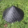 Chapéu de Bambu Preto Retrô Unissex e Capa de Chuva para Dança e Filmagens