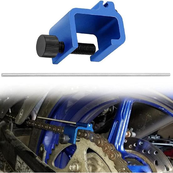 Generic 1Pcs Motorcycle Chain Alignment Tool, Aluminium Alloy Chain Adjusting Tool, Quick Accurate Alignment Tool, Chain Alignment Tool for Motorbike