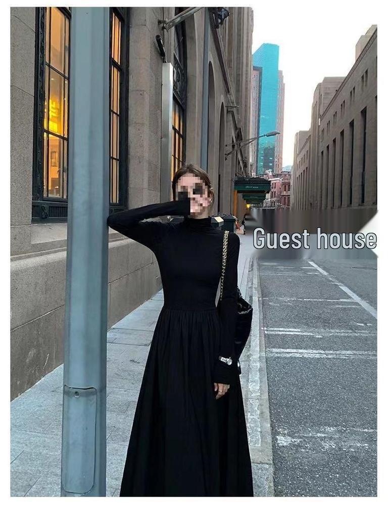 2023 Audrey Hepburn-Inspired Korean Style Slimming Over-the-Knee Spring Dress for Women