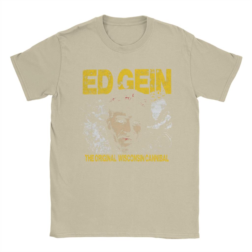 Koszulki Ed Gein Męskie 100% Bawełna Codzienne Koszulki Okrągły Dekolt T-shirty Krótki Rękaw Nowość