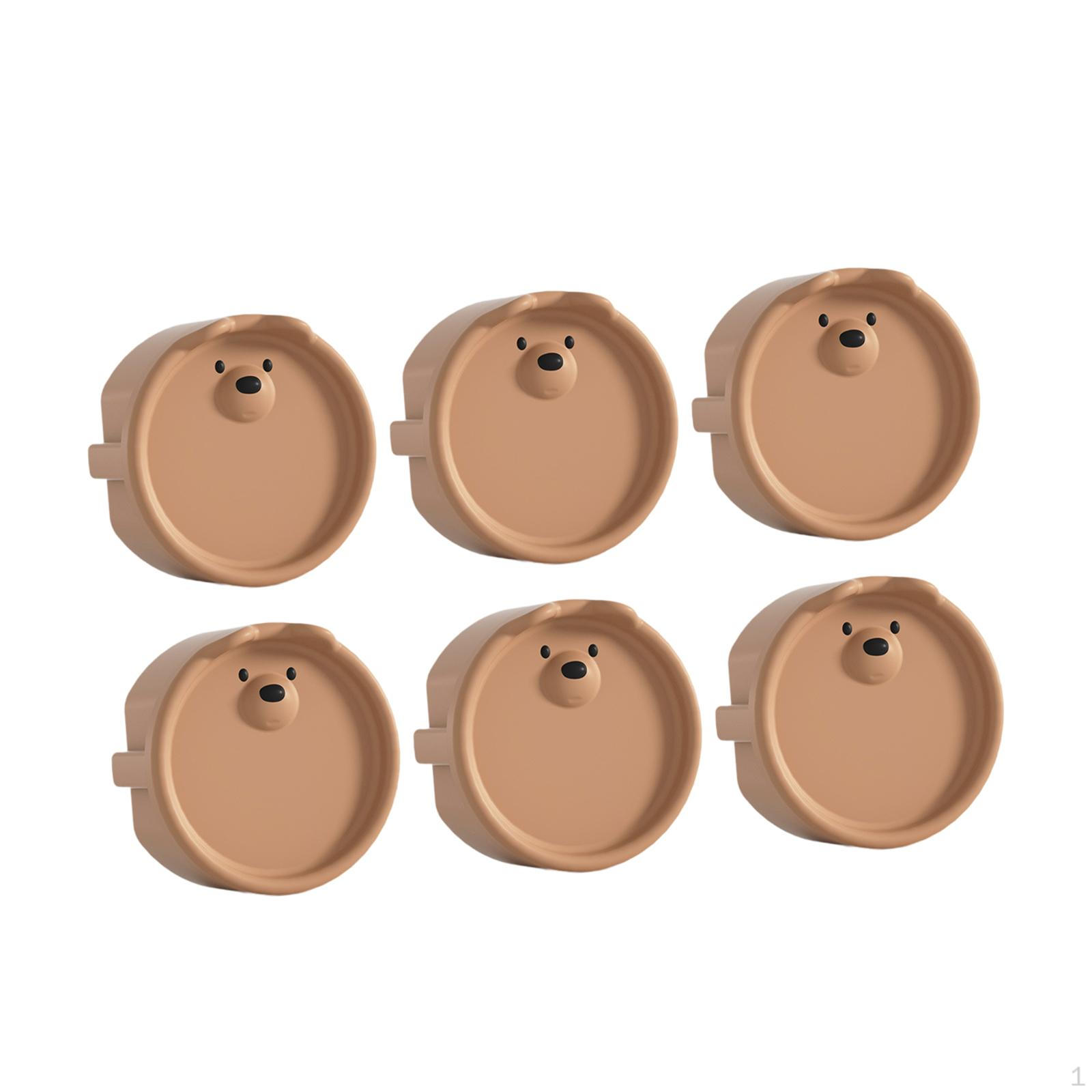 

6x защитных крышек для розеток, прочные, легко устанавливаемые, с защитой от детей, черные кофейный