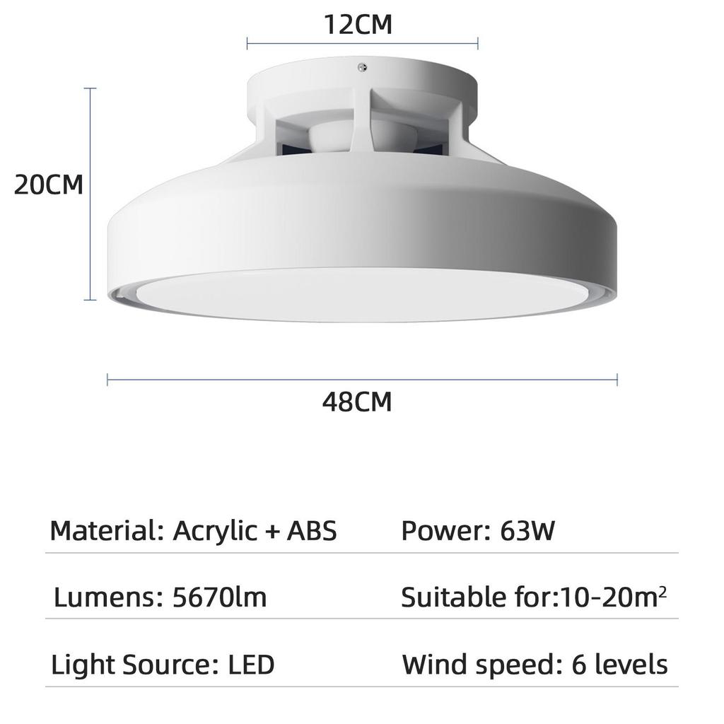 2026 New Model Bladeless Ceiling Fan Light: Invisible, Silent, Eye-Protective, Wide Voltage for Bedroom