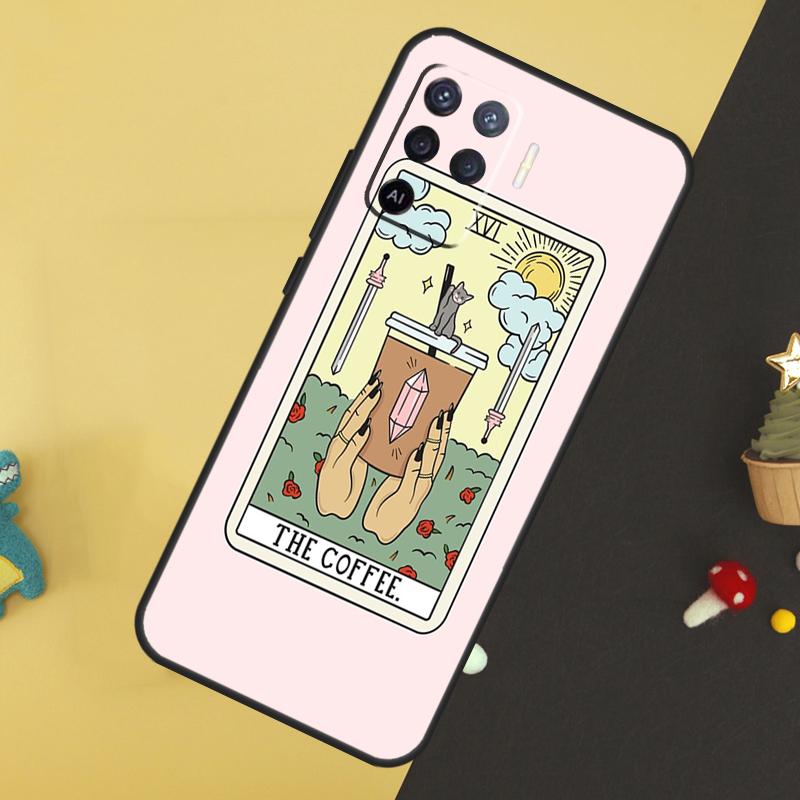 

CAKE COFFEE The Boba Tarot Card Case For Oppo A60 A80 A40 A15 A16 A17 A57 A94 A74 A54 A76 A96 A18 A38 A58 A78 A98 A5 A6 Pro OPPO A98 5G