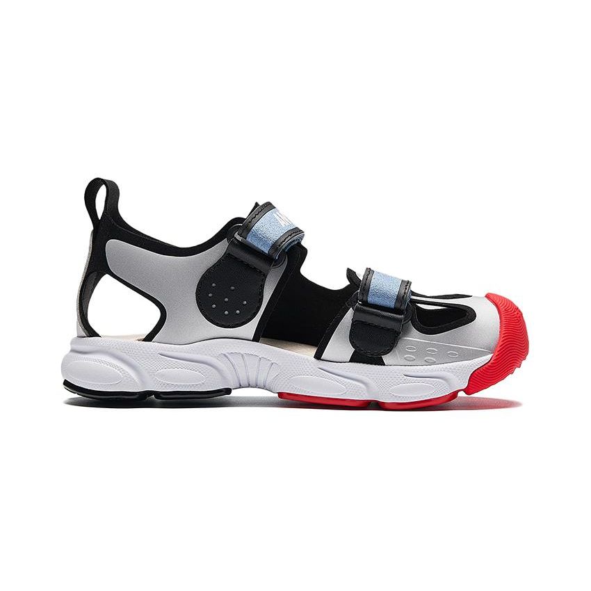 Anta Kids Red Flame Fashion Comfortable Shock Absorbing Durable Sandals Kids Sandals Black White 312429973-3